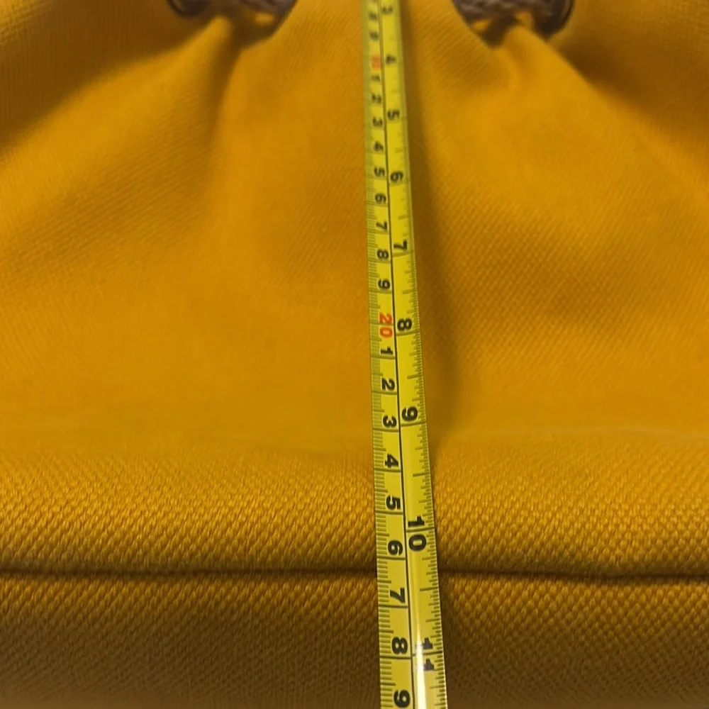 Michael Kors Yellow Canvas Marina Gathered Hobo Bag Large  casual rope strap - Picture 10 of 16